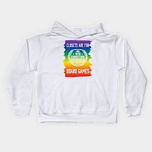 Closets are for Board Games (inverted alt) Kids Hoodie